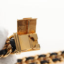 CHANEL Premiere Watches Metal Gold Tone Black CC Auth SW2895SAM-15