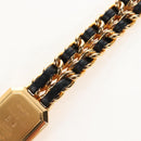 CHANEL Premiere Watches Metal Gold Tone Black CC Auth SW2895SAM-18