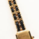 CHANEL Premiere Watches Metal Gold Tone Black CC Auth SW2895SAM-20