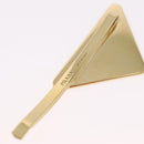 PRADA Barrette Hair Clip Metal Gold Tone Black 1IF051 Auth SW2899M-16