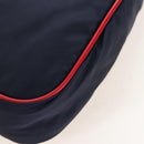 Saint Laurent Le Saint Cassette Shoulder Bag Nylon Navy Gold 733294 Auth SW2900M-14