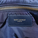 Saint Laurent Le Saint Cassette Shoulder Bag Nylon Navy Gold 733294 Auth SW2900M-17