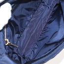 Saint Laurent Le Saint Cassette Shoulder Bag Nylon Navy Gold 733294 Auth SW2900M-18