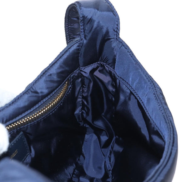 Saint Laurent Le Saint Cassette Shoulder Bag Nylon Navy Gold 733294 Auth SW2900M