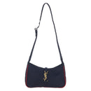 Saint Laurent Le Saint Cassette Shoulder Bag Nylon Navy Gold 733294 Auth SW2900M-2