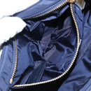 Saint Laurent Le Saint Cassette Shoulder Bag Nylon Navy Gold 733294 Auth SW2900M-22