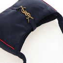 Saint Laurent Le Saint Cassette Shoulder Bag Nylon Navy Gold 733294 Auth SW2900M-6