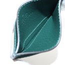 GUCCI Card Case Playing Cards Set Leather Paper Silver Green 700469 Auth SW2901M-14