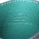 GUCCI Card Case Playing Cards Set Leather Paper Silver Green 700469 Auth SW2901M-15