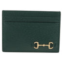 GUCCI Card Case Playing Cards Set Leather Paper Silver Green 700469 Auth SW2901M-2