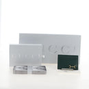 GUCCI Card Case Playing Cards Set Leather Paper Silver Green 700469 Auth SW2901M-21