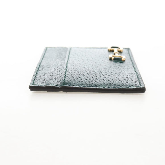 GUCCI Card Case Playing Cards Set Leather Paper Silver Green 700469 Auth SW2901M