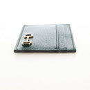 GUCCI Card Case Playing Cards Set Leather Paper Silver Green 700469 Auth SW2901M-5