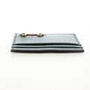 GUCCI Card Case Playing Cards Set Leather Paper Silver Green 700469 Auth SW2901M-6