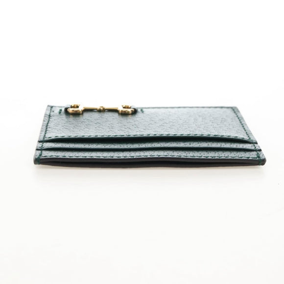 GUCCI Card Case Playing Cards Set Leather Paper Silver Green 700469 Auth SW2901M