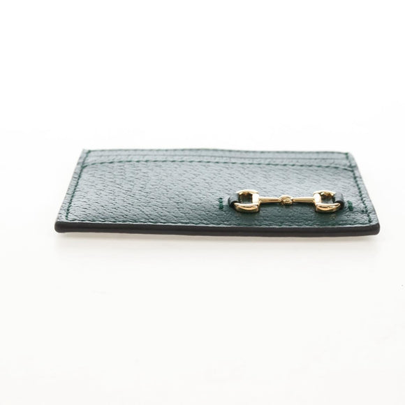 GUCCI Card Case Playing Cards Set Leather Paper Silver Green 700469 Auth SW2901M