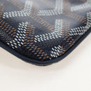 Goyard Herringbone Sena Mini Pouch PVC Leather Navy Auth SW2902SM-10