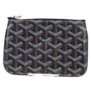 Goyard Herringbone Sena Mini Pouch PVC Leather Navy Auth SW2902SM-2