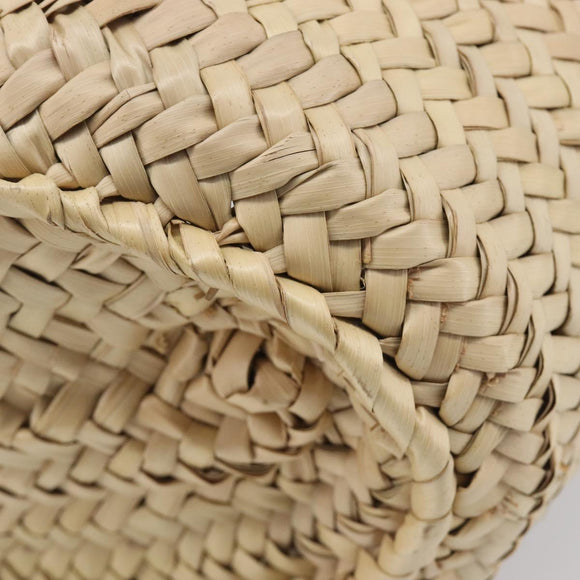LOEWE Ghibli Soot Sprites Basket Small Hand Bag Raffia Beige Black Auth SW2904SM