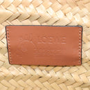 LOEWE Ghibli Soot Sprites Basket Small Hand Bag Raffia Beige Black Auth SW2904SM-19