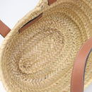 LOEWE Ghibli Soot Sprites Basket Small Hand Bag Raffia Beige Black Auth SW2904SM-20