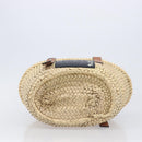 LOEWE Ghibli Soot Sprites Basket Small Hand Bag Raffia Beige Black Auth SW2904SM-9