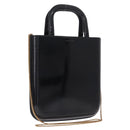 Saint Laurent Hand Bag Patent 2way Black 715201 Auth SW2907M-1