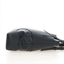 Salvatore Ferragamo Cut Out Tote Bag Leather Black Silver Auth SW2910M-5