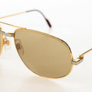 Cartier Santos Sunglasses Metal Gold Bordeaux Auth SW2911M-11