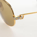 Cartier Santos Sunglasses Metal Gold Bordeaux Auth SW2911M-12
