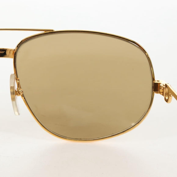Cartier Santos Sunglasses Metal Gold Bordeaux Auth SW2911M
