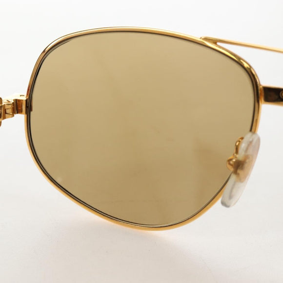 Cartier Santos Sunglasses Metal Gold Bordeaux Auth SW2911M