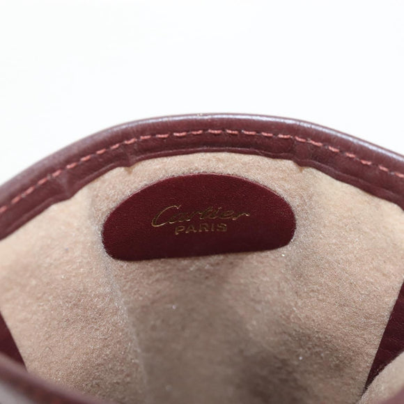 Cartier Santos Sunglasses Metal Gold Bordeaux Auth SW2911M