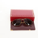 Cartier Santos Sunglasses Metal Gold Bordeaux Auth SW2911M-31