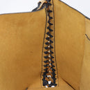 Stella McCartney Flame Diamond Cut Chain Tote Bag Black Gold Silver Auth SW2912A-19