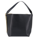 Stella McCartney Flame Diamond Cut Chain Tote Bag Black Gold Silver Auth SW2912A-2