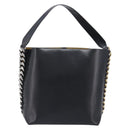 Stella McCartney Flame Diamond Cut Chain Tote Bag Black Gold Silver Auth SW2912A-3