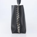 Stella McCartney Flame Diamond Cut Chain Tote Bag Black Gold Silver Auth SW2912A-4