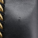 Stella McCartney Flame Diamond Cut Chain Tote Bag Black Gold Silver Auth SW2912A-6
