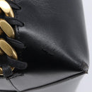 Stella McCartney Flame Diamond Cut Chain Tote Bag Black Gold Silver Auth SW2912A-7
