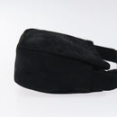 CELINE C Macadam Canvas Hand Bag Suede Black Gold Auth sw301-3
