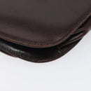 PRADA Chain Shoulder Bag Leather plastic Brown Silver Auth sw306-17