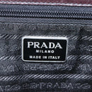 PRADA Chain Shoulder Bag Leather plastic Brown Silver Auth sw306-19