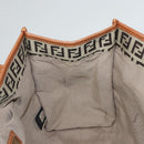 FENDI Zucchino Canvas Hand Bag Brown Gold Auth sw308-18