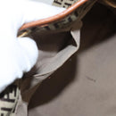 FENDI Zucchino Canvas Hand Bag Brown Gold Auth sw308-20