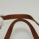 FENDI Zucchino Canvas Hand Bag Brown Gold Auth sw308-8