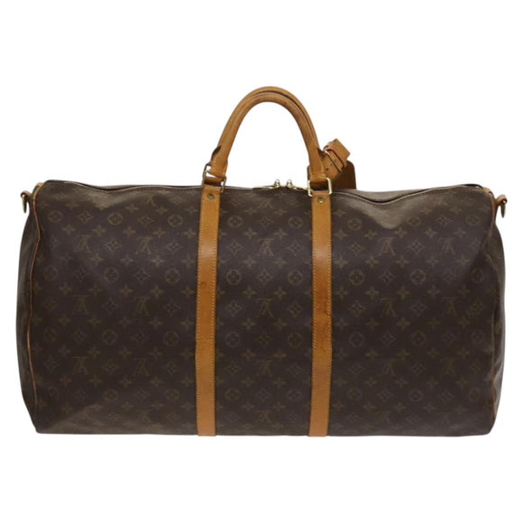 LOUIS VUITTON Monogram Keepall Bandouliere 60 Boston Bag M41412 LV Auth sw329