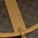 CELINE Macadam Canvas Shoulder Bag PVC Leather Brown Gold Auth sw330-17