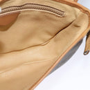 CELINE Macadam Canvas Shoulder Bag PVC Leather Brown Gold Auth sw330-19