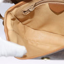 CELINE Macadam Canvas Shoulder Bag PVC Leather Brown Gold Auth sw330-20